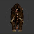 Woolly Mammoth 3D Rendering With Brown Fur And Long Curved Tusks
