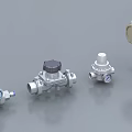 Industrial Equipment Pressure Regulators And Valves With Stainless Steel Construction And Pressure Gauges