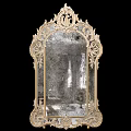 Luxury Ornate Mirror with Gold Frame and Intricate Carved Decorative Patterns
