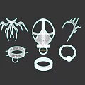 Stylish Clothes Featuring Metal Wing Ornaments Spiked Rings And Decorative Hoops