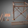 Heavy Duty Industrial Equipment Metal Frame Structure With Beams Plates And Components