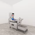 Electric Meat Slicer With Stainless Steel Body Control Panel And Collection Tray