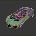 Blue Luxury Sports Car With Sleek Aerodynamic Design And Glossy Exterior