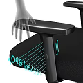Comfortable Ergonomic Office Chair With Adjustable Armrest And Size Measurement Markings