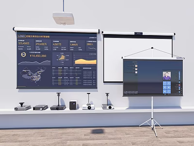 Projector screen 3d model