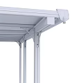 Architectural Canopy Structure With Metal Frame And Transparent Roof Design