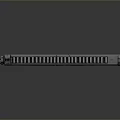 Futuristic Sci Fi Tactical Weapon With Metallic Body And Blue Glowing Accents