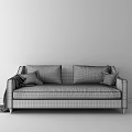 modern double sofa 3d model