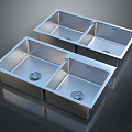 Stainless Steel Double Bowl Kitchen Sinks With Modern Design For Home Essentials