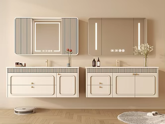 French Bathroom Cabinet 3d model