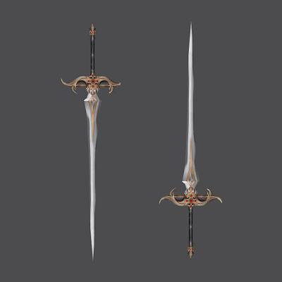 Modern Sword Long Sword 3d model Modern Sword Long Sword 3d model