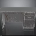 Practical Office Desk Featuring Smooth Desktop And Three Drawers For Workspace