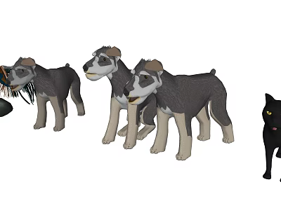 Reptiles Lizards Sunbathing On Warm Rocks In Arid Desert Habitat 3d model