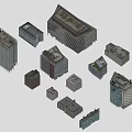 Urban Building Complex With Diverse Modern Architectural Styles And Building Models 3d model