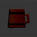 Stylish Red Mug With Black Stripes Decorative Daily Life Household Product