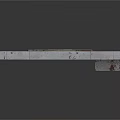 3D Industrial Scene Component With Square Platform Metal Surface And Central Vent Structure