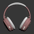 Modern Rose Gold Over Ear Headphones With White Ear Cushions And Sleek Design