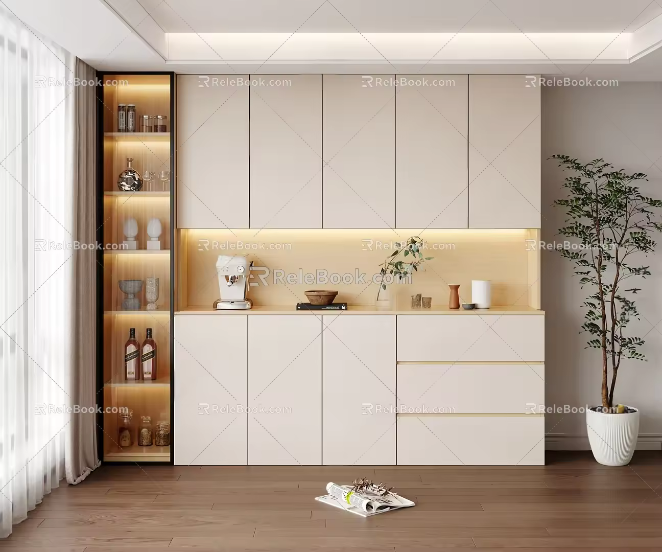 Modern Sideboard Simple Sideboard 3d model