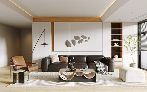 modern living room 3d model