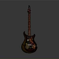 Electric Guitar With Wooden Body Mahogany Neck And Chrome Pickups