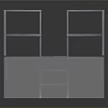 Metal Frame Display Structure With Transparent Base And Grid Platform