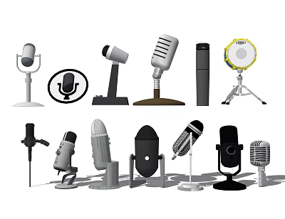 Various Wireless Headphones and Bluetooth Speakers With Modern Design Features 3d model