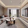 Modern Spacious Open Plan Living And Dining Room With Cozy Sofa And Elegant Interior Design