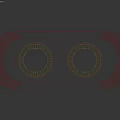 Nordic thick leg dining table 3d model