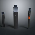 Modern Weapon Models With Three Different Sleek Dark Designs Translucent Sections And Orange Accents