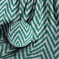 Colorful Knitted Fabrics With Various Patterns And Decorative Ball