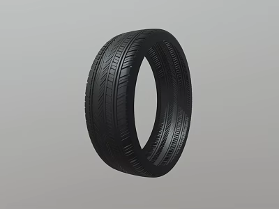High Quality Black Car Tire With Durable Tread Pattern For Performance Vehicles 3d model