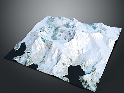 Snow Mountain Geo-vein Terrain Mountain Shape Ridge Valley Mountain Range Canyon Geomorphology Peak Mountain 3d model