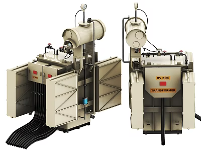 Industrial Equipment Transformer HD 800X Waste Compression Baler With Double Door Design 3d model
