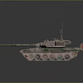 Modern Military Tank With Pink Camouflage Gun Barrel Antenna And Markings Design