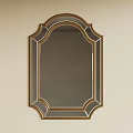 Decorative Vintage Style Mirror With Elegant Gold Frame Wall Mounted Design