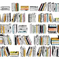 Vibrant Books And Magazines Collection Stacked In Various Piles With Colorful Covers