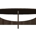Modern Wooden Round Coffee Table With Unique Leg Structure For Living Room