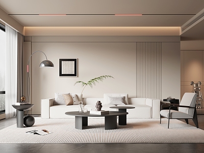 modern living room 3d model