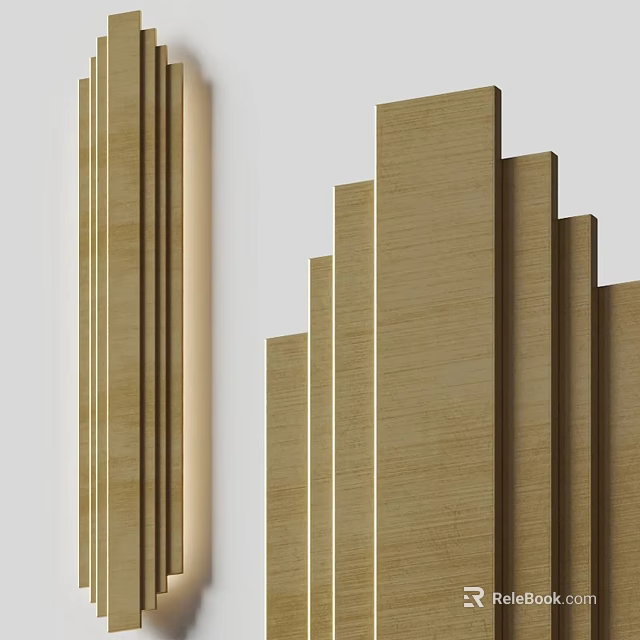 Elegant Gold Wall Sconce With Modern Design For Home Interior Lighting Fixture 3d model 