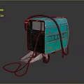 Blue Green Metal Master Portable Industrial Welding Machine With Cables And Wheels