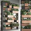 Layered Vertical Garden Decor With Wooden Planters And Mixed Green Succulents
