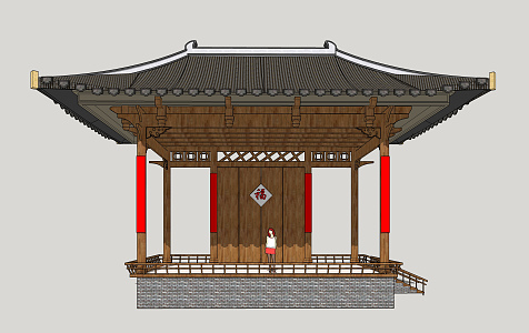 Chinese pavilion 3d model