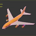 DHL Airplane Model in Yellow and White with Brand Logo