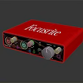 Focusrite Red Professional Audio Interface With Control Knobs And Indicator Lights 3d model