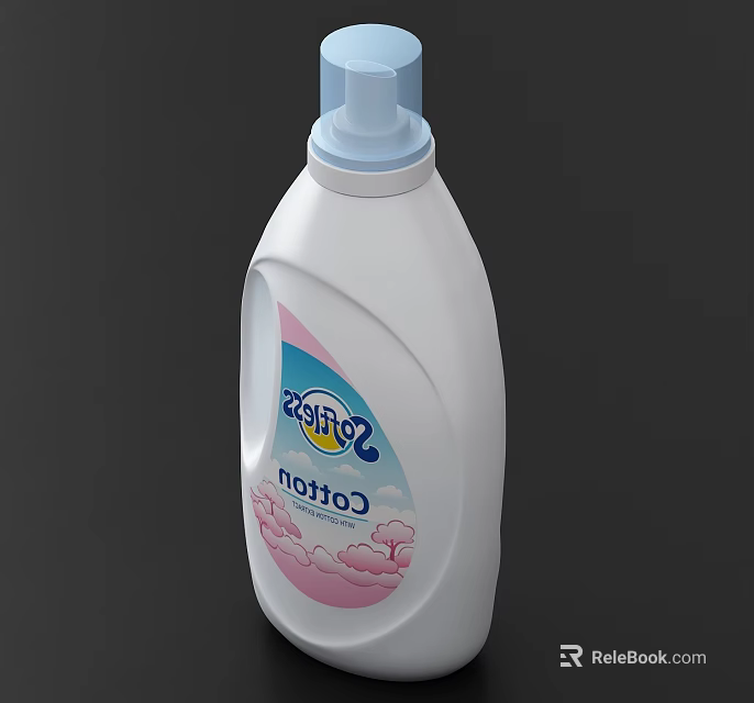 Jash Cotton Liquid Laundry Detergent For Cotton Fabrics White Bottle With Blue Pump 3d model 