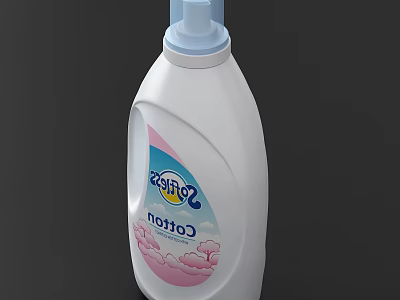 Jash Cotton Liquid Laundry Detergent For Cotton Fabrics White Bottle With Blue Pump 3d model