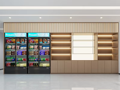 Modern Retail Display Cabinets And Shelves With Glass Doors Layered Lighting And Products 3d model