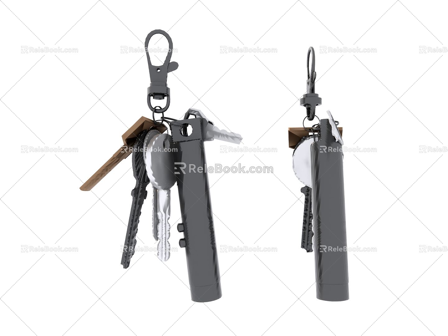 Modern Key Keychain Keychain 3d model