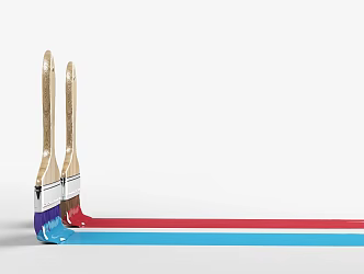 Modern brush two brushes 3d model