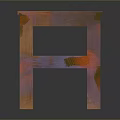 Colorful Painted Wooden Stool With Square Top Four Legs And Unique Artistic Design